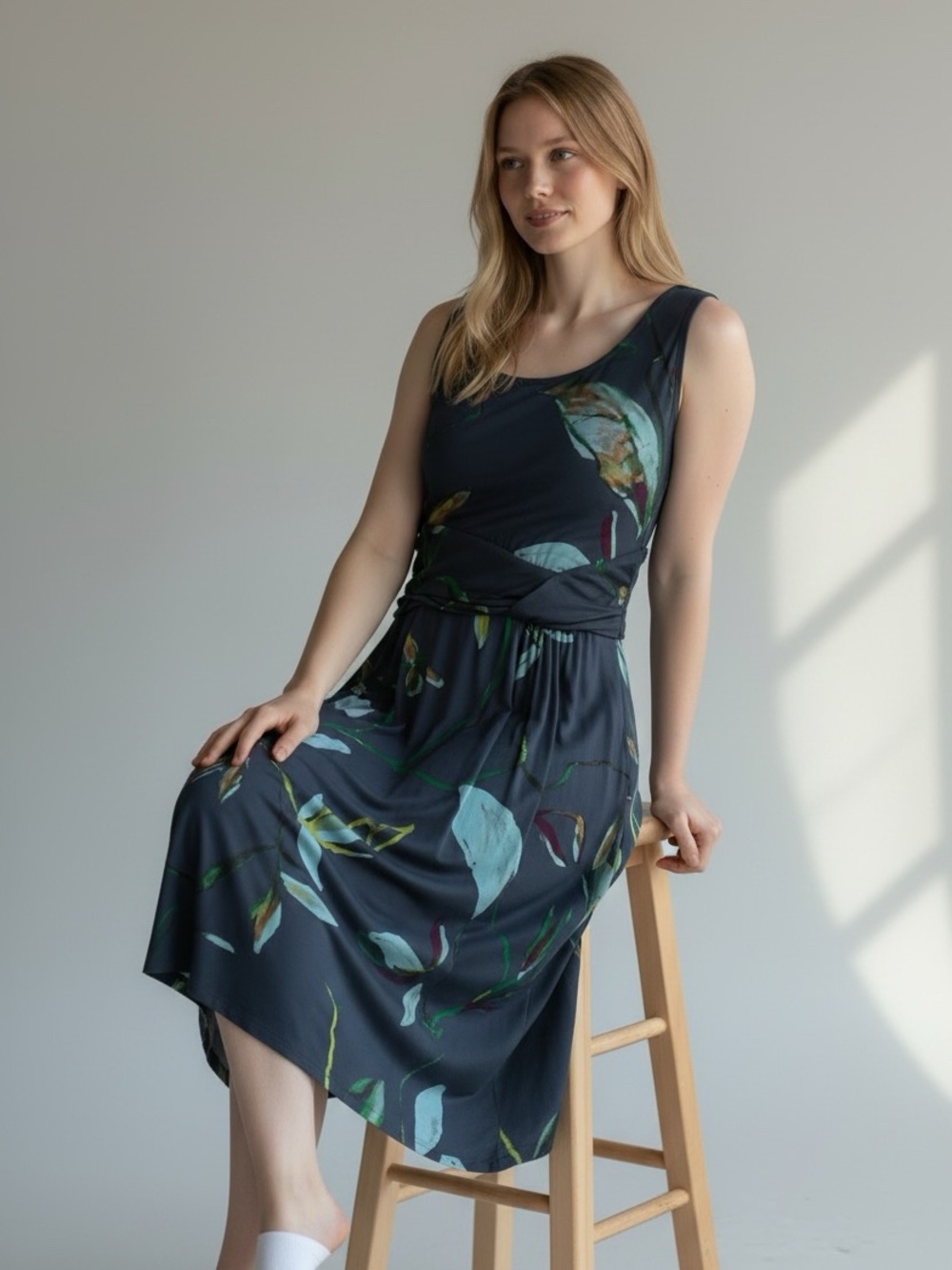 Soma Soft Jersey Draped Dress Size M NWT